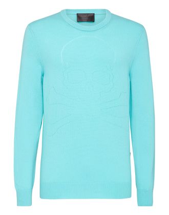Philipp Plein Cashmere Pullover Round Neck LS Skull and Plein