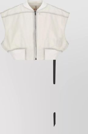 Rick Owens cropped cotton zip-up vest