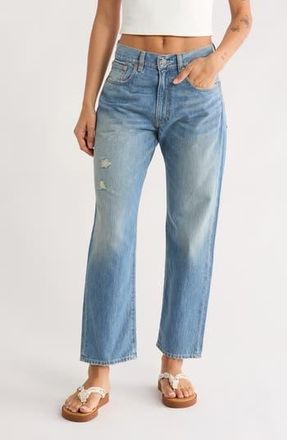 Denimist Lucy Straight Leg Boyfriend Jeans in Alsen Indigo W/Rips at Nordstrom Rack, Size 25