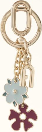 Furla Crystal Keyring Nebbia Gray Multicolour Metal + Enamel Woman