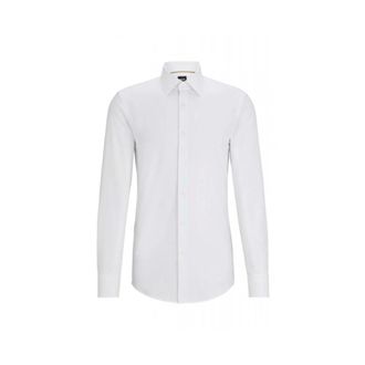 HUGO BOSS Overhemden, Heren, Wit, L, Katoen, Hank Shirt