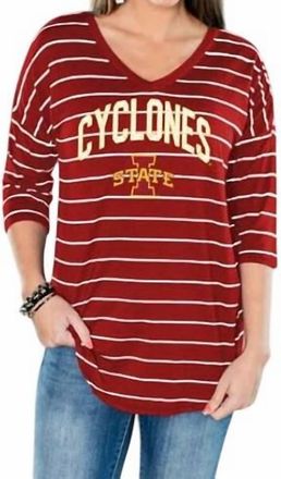 Gameday Couture Iowa State University Fall In Line Tunic In Red