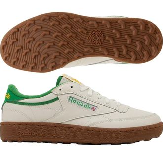 Reebok Mens Club C Golf Sneaker, Chalk/Classic Green, 44