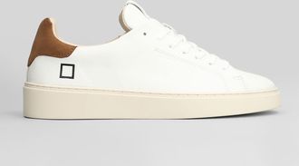 D.A.T.E. D. A.T. E. Levante Calf Sneakers In White Leather And Fabric