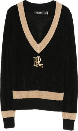 Lauren Ralph Lauren Maglione con scollo a V - Nero