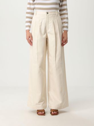 Theory Pants THEORY Woman color Ecru