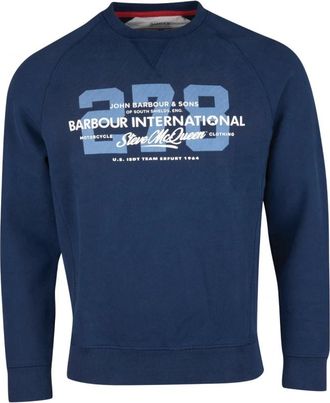 Barbour Marshall Sweatshirt - Heren - Sweatshirts - Blauw - XL - Katoen - Hoodies & sweatvesten