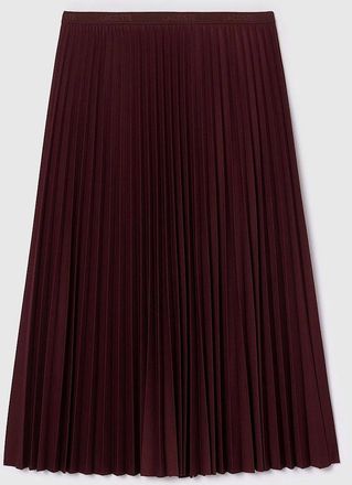 Lacoste Womens Elasticated Waist Flowing Pleated Skirt - Red - Size: 12