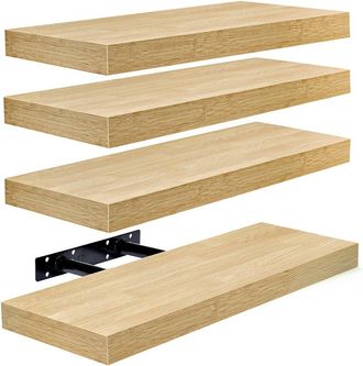 Sorbus Set Of 4 Wall Mounted Bookshelves