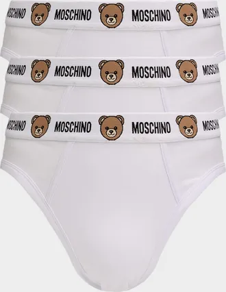 Moschino Men & apos;s 3-Pack Teddy Bear Cotton Jersey Briefs