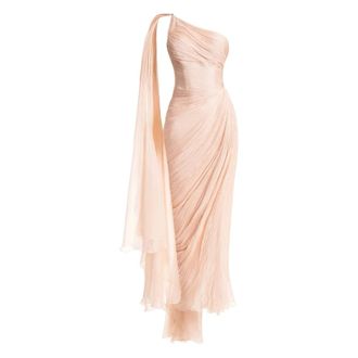 Maria Lucia Hohan Party Dresses, female, Beige, Size: 2XS Blossom One-Shoulder Dress