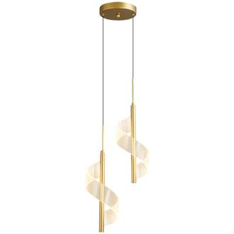 No Brand L&aacute;mpara Colgante De Acr&iacute;lico Transparente Con 2 Cabezales, L&aacute;mpara Colgante Led Regulable, Altura Ajustable, L&aacute;mpara De Techo Moderna Para Isla De Coc