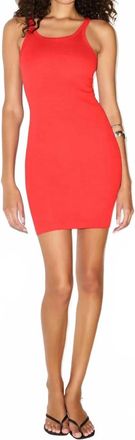 Re/Done Ribbed Tank Mini Dress In Heritage Red