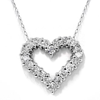 Pompeii3 1/2ct Diamond Heart Pendant 14K White Gold