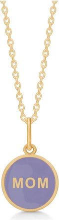 Frk. Lisberg Accessoires, Dames, Geel, M, MOM Ketting Paars Emaille Hanger