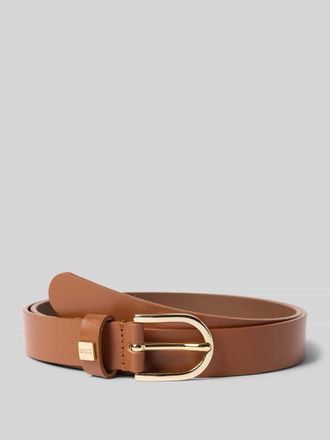 HUGO BOSS G&uuml;rtel aus Rindsleder mit Dornschlie&szlig;e und Label-Detail in Cognac, Gr&ouml;&szlig;e 100