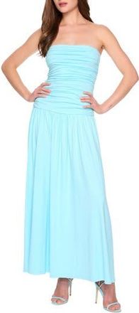Susana Monaco Ruched Tube Maxi Dress in Fresh Water at Nordstrom Rack, Size X-Small