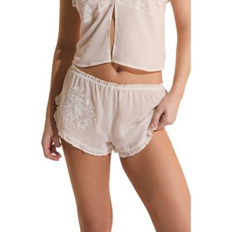 Etam Nolwenn Pajama Shorts in Ecru at Nordstrom, Size X-Large