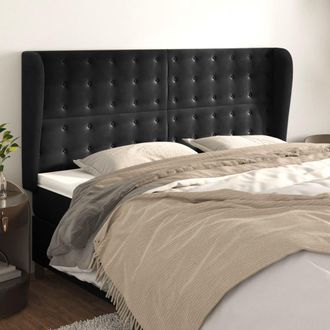 vidaXL Cabecero Con Orejas De Terciopelo Gris Claro 163x23x118/128 Cm Vidaxl