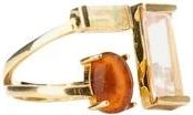 Aliita Geometrische Driek Steen Ring - Dames - Ringen - Geel - 52 MM - Accessoires