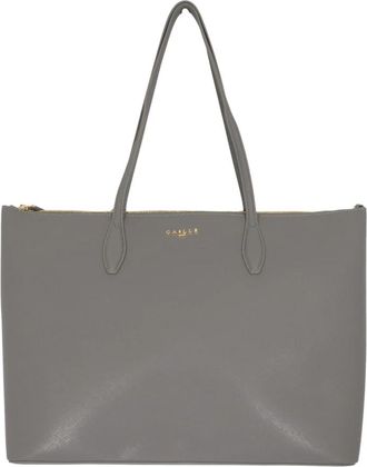 Ga&euml;lle Paris Maxi Shopper in Faux Saffiano Leer - Dames - Shoppers - Grijs - ONE Size - Leer - Tassen