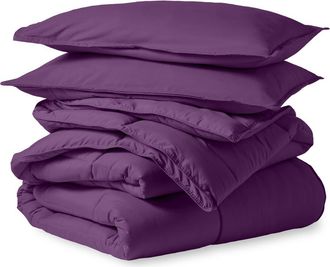 Bare Home All-Season Comforter Set - Oversized Queen in Plum at Nordstrom