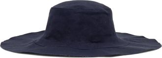 Vilebrequin frayed-edge wide-brim hat - unisex - Cotton - XS/S - Blue