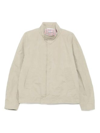 Thom Browne logo-patch jacket - Green