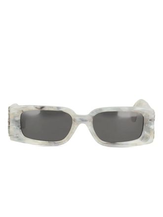Off-white marbled-effect arrow-logo sunglasses - unisex - Plastic - One Size - Grey