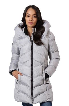 Canada Weather Gear Womens Long Puffer Jacket in Grey at Nordstrom, Size X-Large