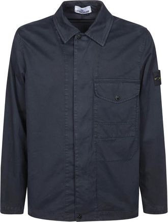 Stone Island Camicia - Heren - Zomerjassen - Blauw - 2XL - Jassen