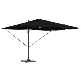 Berkfield Home Modern Cantilever Umbrella - Black Polyester, Powder-Coated Steel