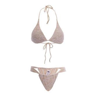 MC2 Saint Barth Bikinis, female, Beige, Size: M Guiana Triangle Bikini Top