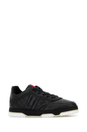 Gucci Mens Printed Leather Sneakers Blbldgblblvrvb Calf Skin
