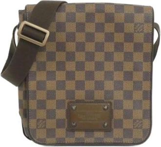Louis Vuitton Pre-owned Cross Body Bags, male, Brown, Size: ONE SIZE Pre-owned Brooklyn Damier Shoulder Bag