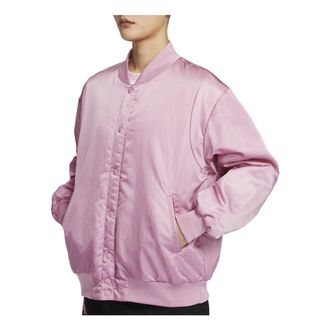 Nike (WMNS) Nike Baseball Satin Jacket Asia Sizing Pink HJ0972-699