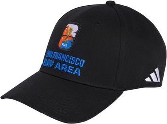 adidas FIFA World Cup 2026 San Francisco Bay Area Adjustable Twill Ball Cap in Black/White at Nordstrom