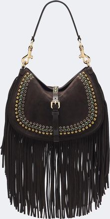 Etro Pony Medium studded suede shoulder bag
