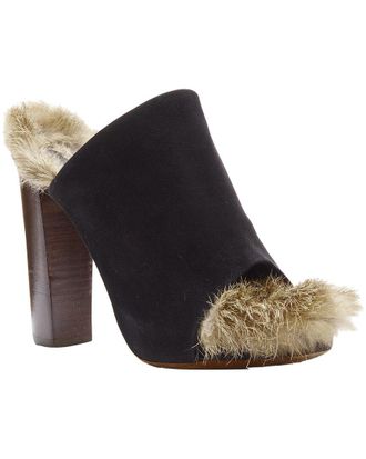 Celine Celine Womens Suede Phoebe Philo Suede Fur Mule (Authentic Pre-Loved)