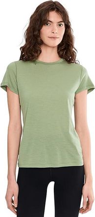 Smartwool Merino Short Sleeve T-Shirts Womens Clothing Green Tea : MD, Nylon/Wool