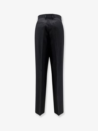 Laneus Mens Trousers Viscose-Linen Black