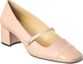 Jimmy Choo London Elisa 45 Leather & Patent Pump