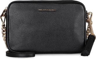 Michael Kors Tassen, Dames, Zwart, ONE Size, Leer, Ginny Leather Crossbody Bag
