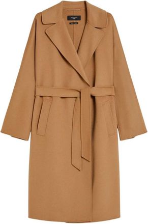 Max Mara Dames, Mantels, Beige, Maat: 3XS Wol