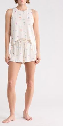 Honeydew Intimates Dream Seeker Jersey Tank & Shorts Pajamas in Brunch Club at Nordstrom Rack, Size X-Large