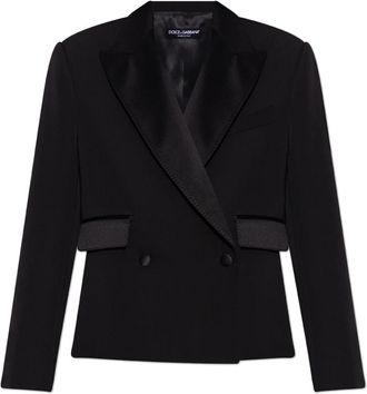Dolce & Gabbana Wollen jas - Dames - Blazers - Zwart - S - Wol - Jassen