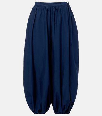 Polo Ralph Lauren Belted cotton and silk balloon pants