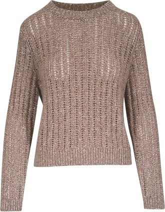 Brunello Cucinelli Maglione con paillettes - Toni neutri