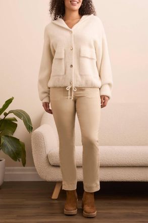 Tribal Button Up Cardigan In Moonstone
