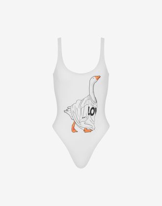 Moschino One-piece swimsuit Goose - White